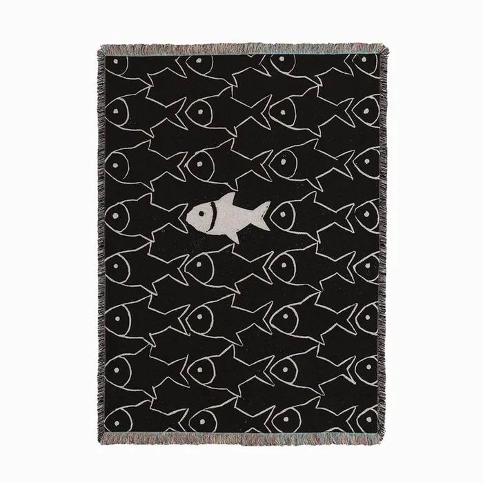 Dare To Be Different Woven Throw by Inky Dog Studio Textiles