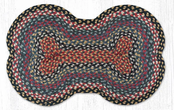 DB-043 Burgundy/Blue/Gray Dog Bone Rug