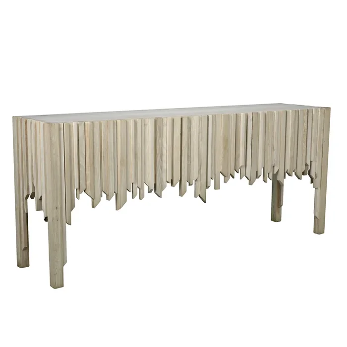Desdemona Sideboard with 3 Drawers, Bleached Elm