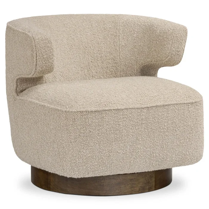 Dottie Swivel Chair, Berber Oatmeal by Four Hands