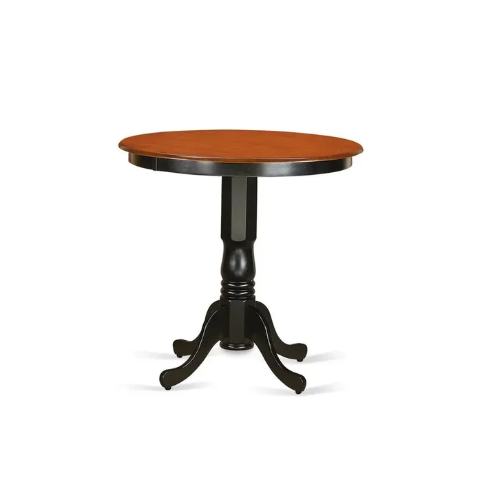East West Furniture Jackson Counter Height Table in black and Cherry Finish