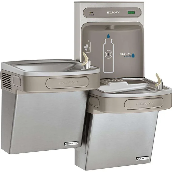 Elkay ezH2O Bottle Filling Station & Versatile Bi-Level ADA Cooler, High Efficiency Filtered Refrigerated Stainless LZSTLG8WSSK