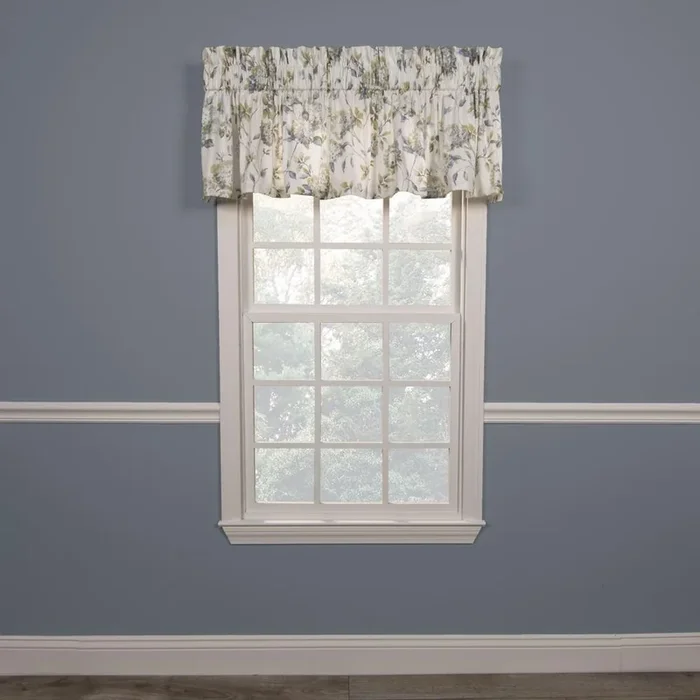 Ellis Curtain Abigail High Quality Water Proof Room Darkening Blackout Tailored Window Valance – 80×15″, Porcelain