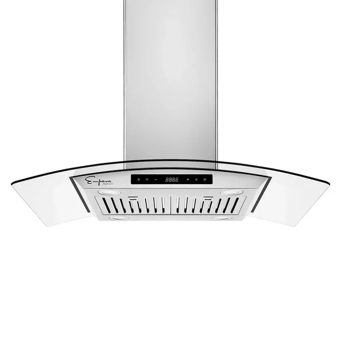Empava 36″ 400 CFM Convertible Island Wall Mount Range Hood, EMPV-36RH09