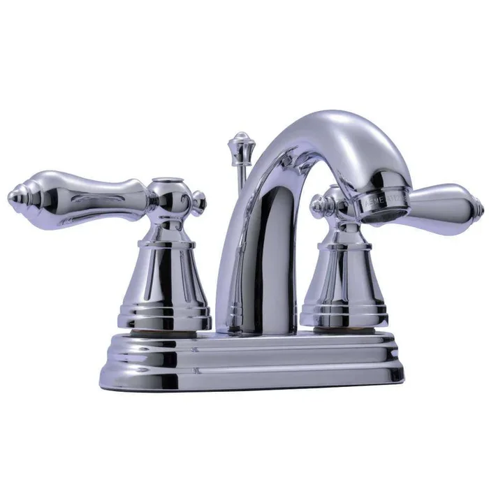 Fauceture FSY7611AL English Classic 4 in. Centerset Bathroom Faucet with Retail Pop-Up, Polished Chrome