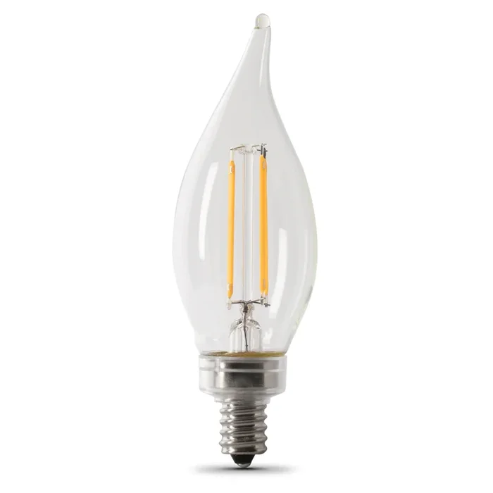 Feit Electric 10W [100W Equivalent] Daylight 5000K Flame Tip Filament LED 2-Pack (BPCFC100950CAFIL/2)