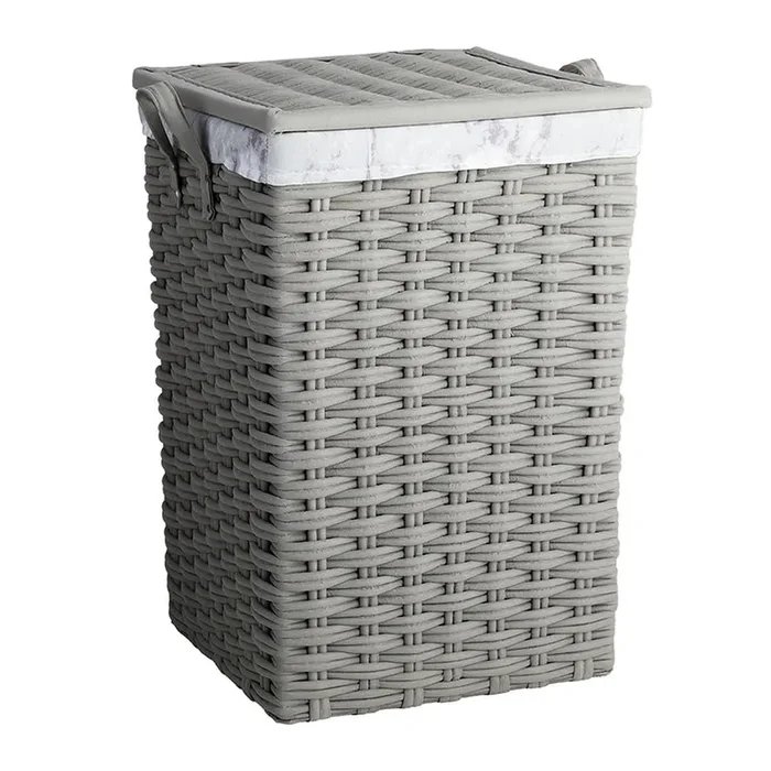 Floor Standing Laundry Hamper with Printed Marble Liner, Extra Large