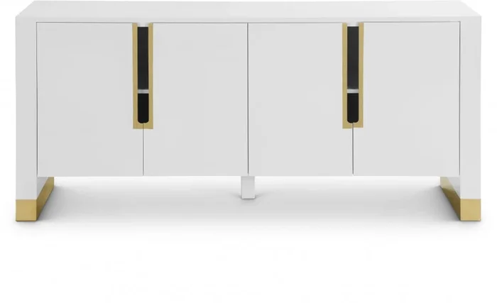 Florence Lacquer Finish And Metal Sideboard / Buffet