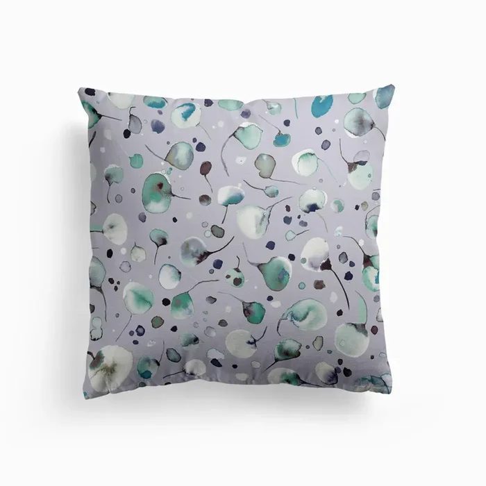 Flying Seeds Ice Winter Cushion by Ninola Design