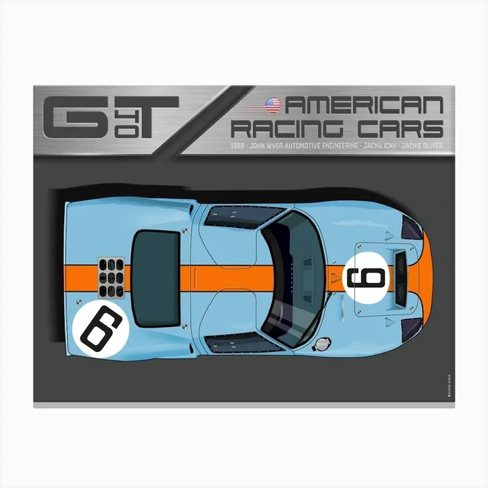 Ford Gt40 No. 6 1 Canvas Print by Theo’s Picture Factory