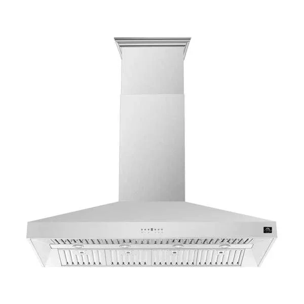 FORNO Coppito 60″ 1,200 CFM Island Range Hood in Stainless Steel, FRHIS5129-60
