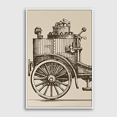 Framed Canvas Home Artwork Decoration Vehicle Canvas Wall Art for Living Room, Bedroom – 24×36 inches