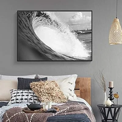 Framed Canvas Wall Art for Living Room, Bedroom Rising Waves Canvas Prints for Home Decoration Ready to Hang – 24×36 inches