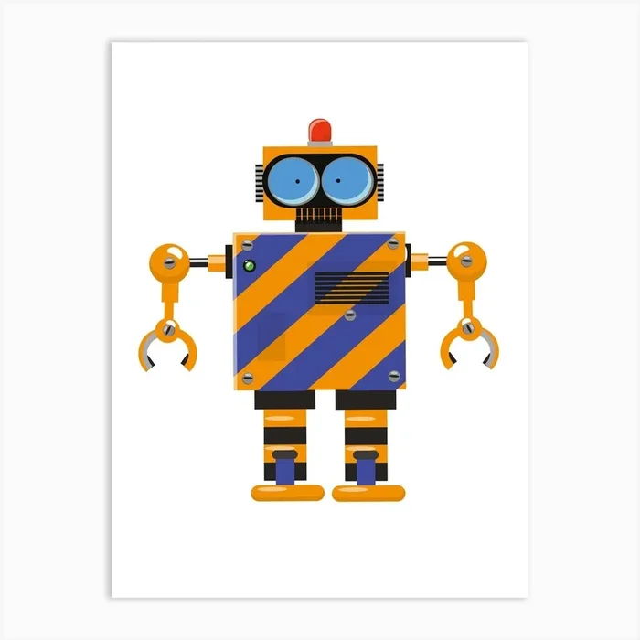 Futuristic Robot Art Print by Nicks emporium