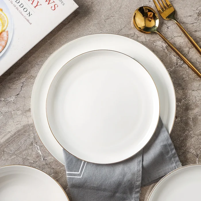 Gabrielle Bone China Dinnerware Set – White And Gold