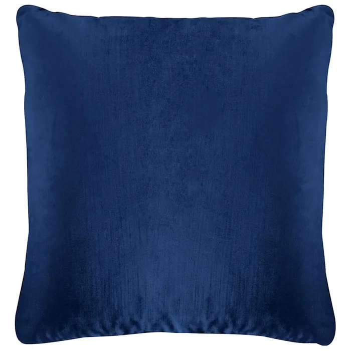 Gillmore Navy Blue Velvet Throw Pillow, 18″