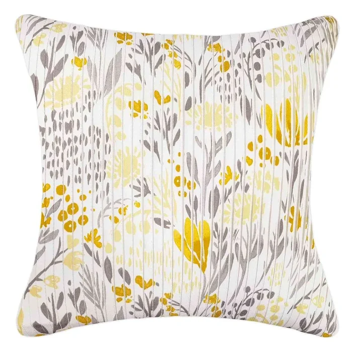 Gold Muted Garden Throw Pillow, 18″