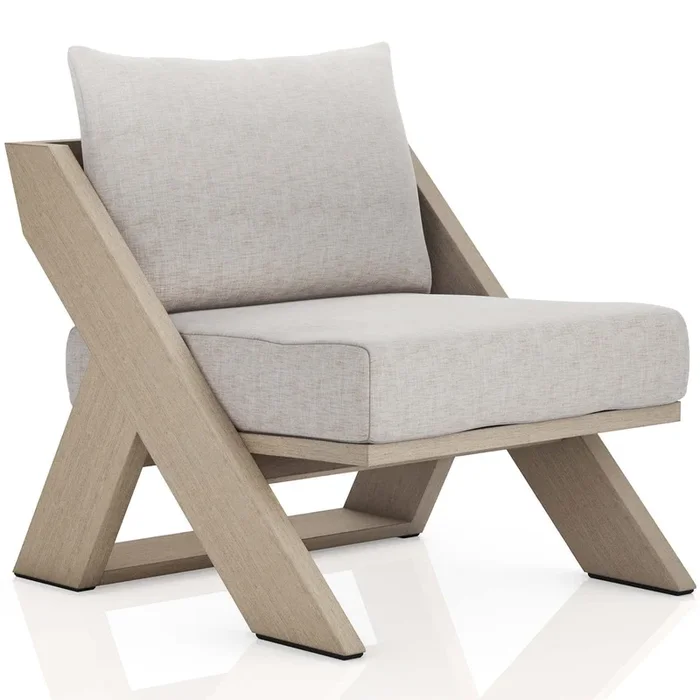 Hagen Outdoor Chair, Stone Grey/Wash Brown by Four Hands