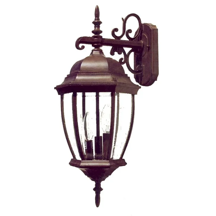 Hanging Ornamental Lantern Wall Light for Outdoor Patio, Porch, or Garden