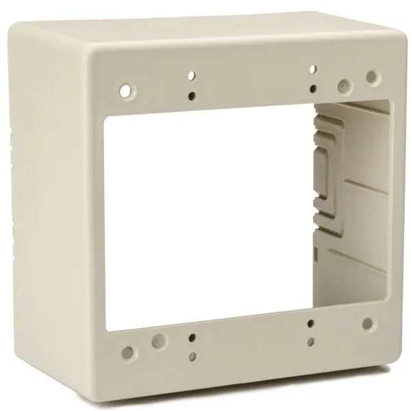 HellermannTyton Dual Gang Junction Box 2.77 Inch Deep PVC Ivory 1 Per Bag (TSRPI-JBD2)