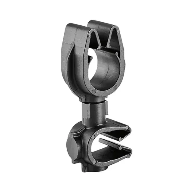 HellermannTyton MOC Clip To MOC Clip Perpendicular 10mm 8mm Perpendicular PA66HIRHSUV Black 2000 Per Carton (156-02058)