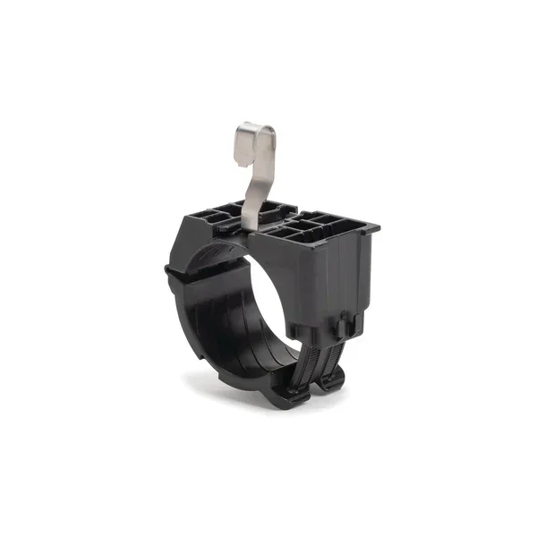 HellermannTyton NexTracker Inline Ratchet Clamp Torque Tube Hanger 1.42 – 2.0 Inch Bundle Diameter PA66HIRHSUV/Ss Black 175 Per Carton (156-04194)