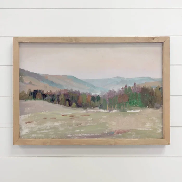 Highland Landscape – Large Canvas Art Framed – Farmhouse Art