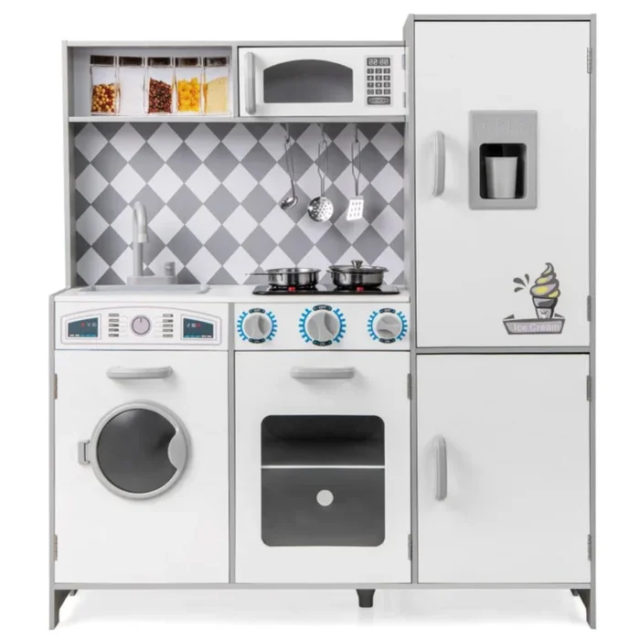 Hivvago Pretend Play Kitchen for Kids Aged 3+ with Real Sounds and Lights