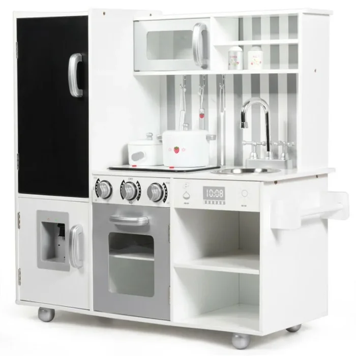 Hivvago Wooden Pretend Play Kitchen Sets with Simulated Sound