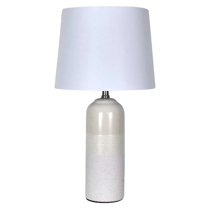 Honeybloom Natural Two-Toned Ceramic Medium Table Lamp with Shade, 24″
