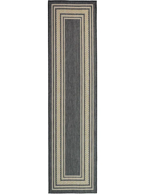 Horizon Indoor/Outdoor HOZ03 Charcoal 2′ x 6′ Rug