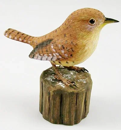 House Wren – Hand Carved Wooden Bird