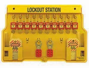 Ideal Ten-Lock Station With Locks Tags And Hasps (44-806)