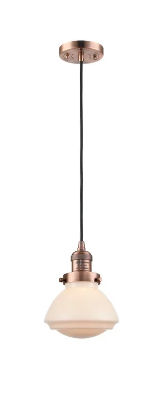 Innovations – 201C-AC-G321-LED – LED Mini Pendant – Franklin Restoration – Antique Copper