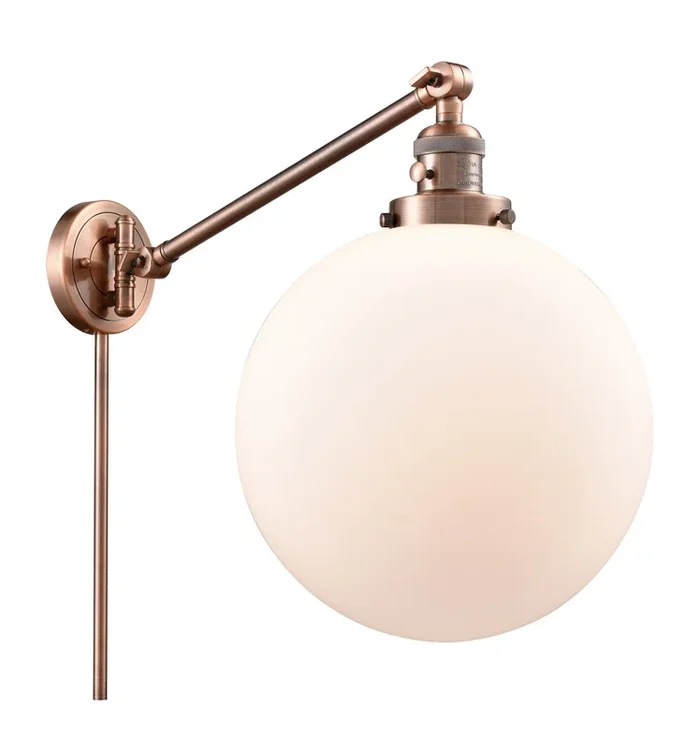 Innovations – 237-AC-G201-12-LED – LED Swing Arm Lamp – Franklin Restoration – Antique Copper – 237ACG20112LED
