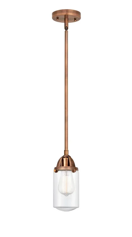 Innovations – 288-1S-AC-G312-LED – LED Mini Pendant – Nouveau 2 – Antique Copper – 2881SACG312LED