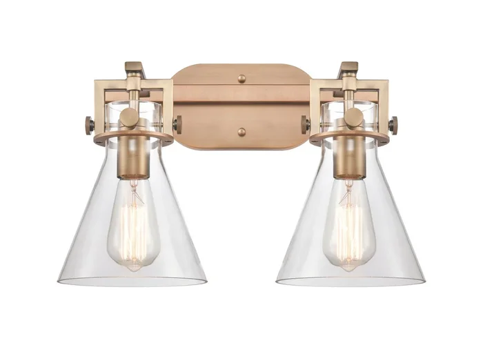 Innovations – 411-2W-BB-7CL-LED – LED Bath Vanity – Downtown Urban – Brushed Brass – 4112WBB7CLLED