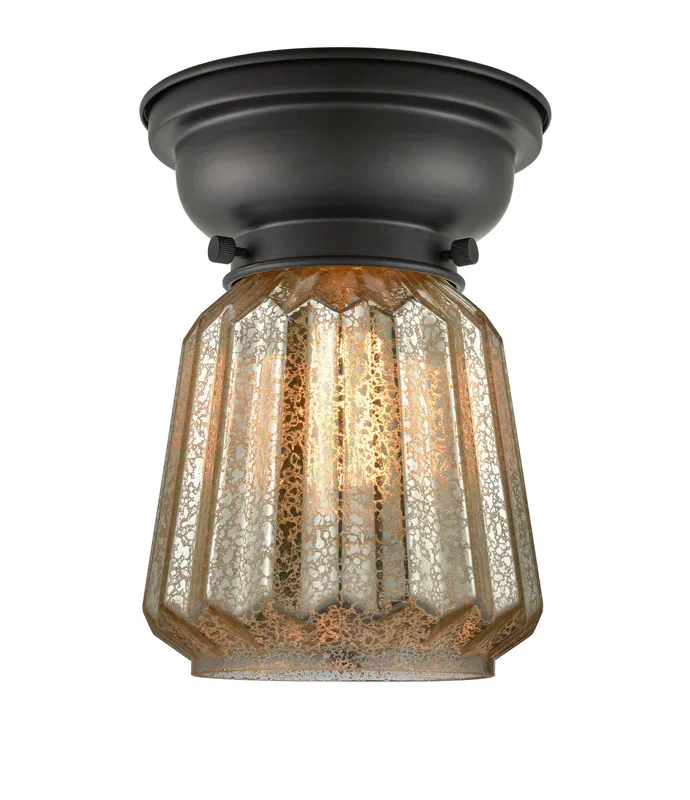 Innovations – 623-1F-BK-G146-LED – LED Flush Mount – Franklin Restoration – Matte Black – 6231FBKG146LED