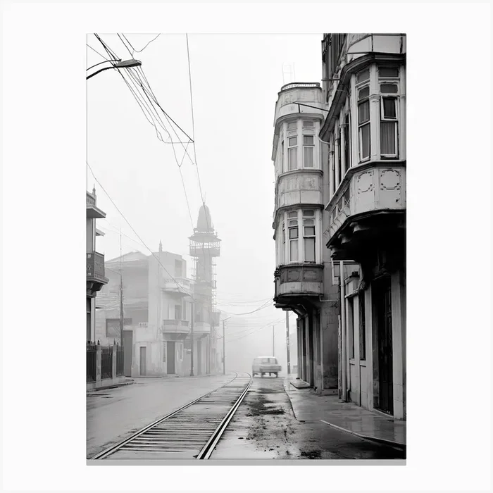 Izmir, Turkey, Photography In Black And White 4 Canvas Print by Monochrome Vistas