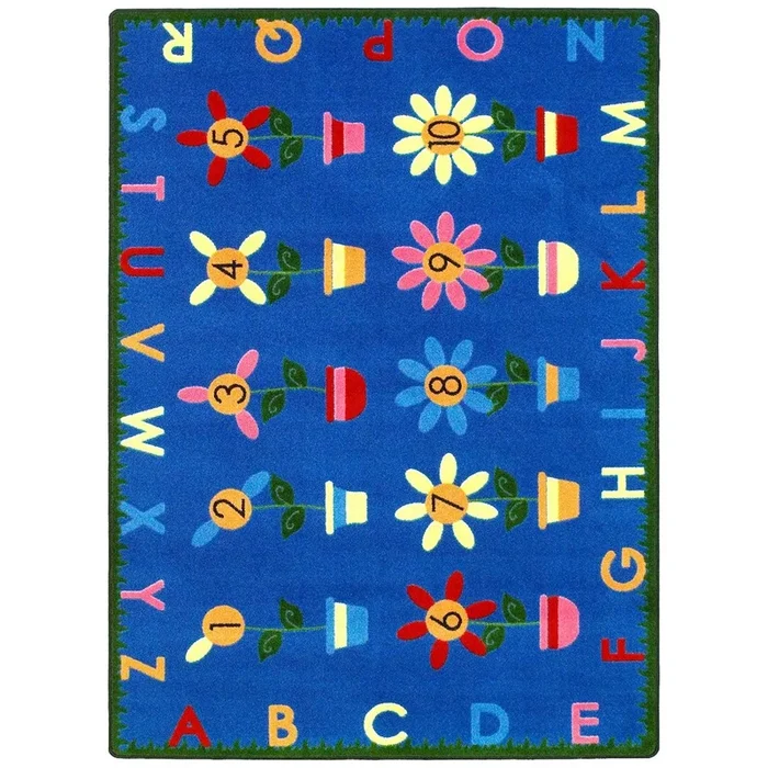 Joy Carpets Kid Essentials Petal Pushers 10’9 x 13’2 Area Rug in Color Multi