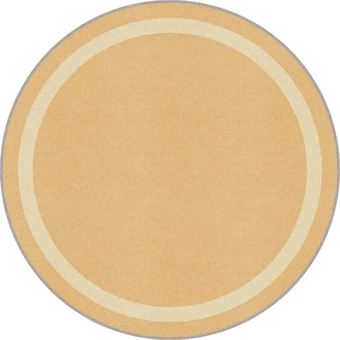 Joy Carpets Kid Essentials Portrait 5’4 Round Area Rug in Color Heather