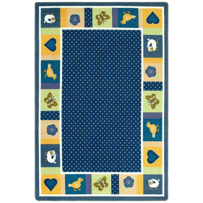 Joy Carpets Kid Essentials Seeing Spots 5’4 x 7’8 Area Rug in Color Bold