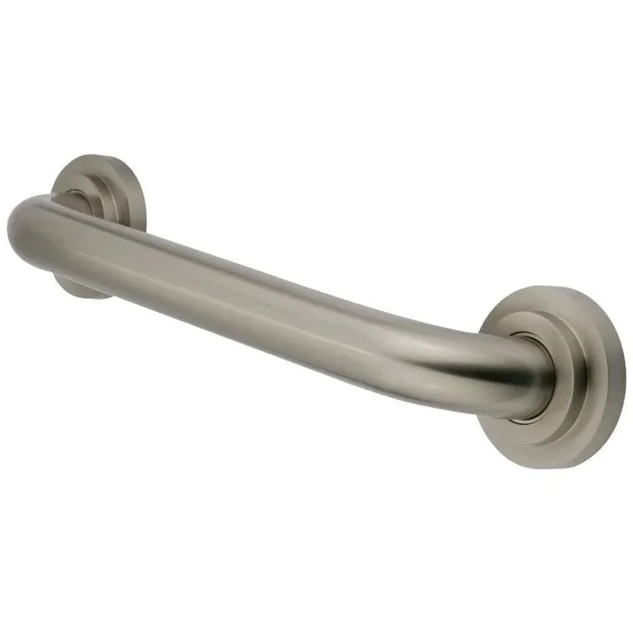 Kingston Brass DR414128 Manhattan 12-Inch Decorative 1-1/4-Inch OD Grab Bar, Brushed Nickel