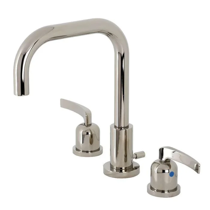Kingston Brass FSC8939EFL Centurion Widespread Bathroom Faucet with Brass Pop-Up, Polished Nickel