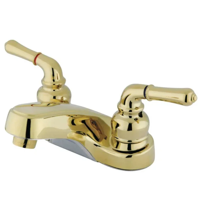 Kingston Brass GKB252LP 4 in. Centerset Bathroom Faucet, Polished Brass