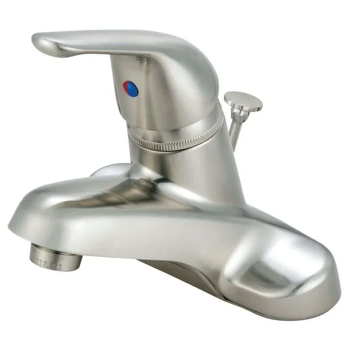 Kingston Brass GKB548B Single-Handle 4 in. Centerset Bathroom Faucet, Brushed Nickel