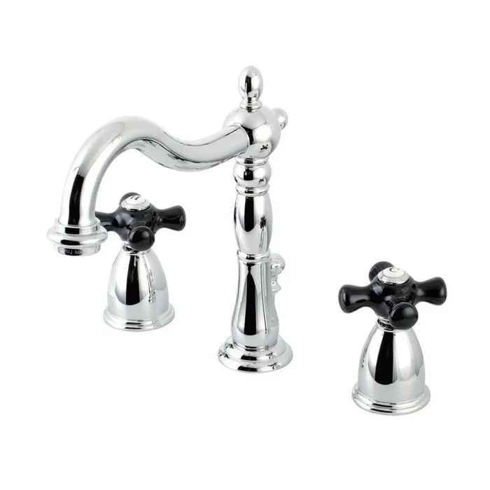 Kingston Brass KB1971PKX Duchess Widespread Bathroom Faucet with Plastic Pop-Up, Polished Chrome