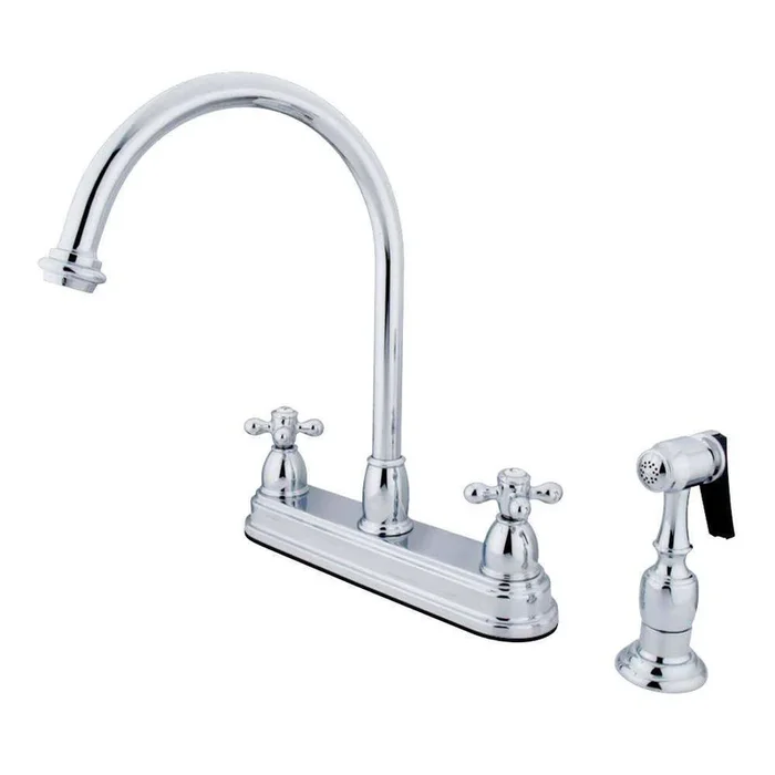 Kingston Brass KB3751AXBS Restoration Centerset Kitchen Faucet, Polished Chrome