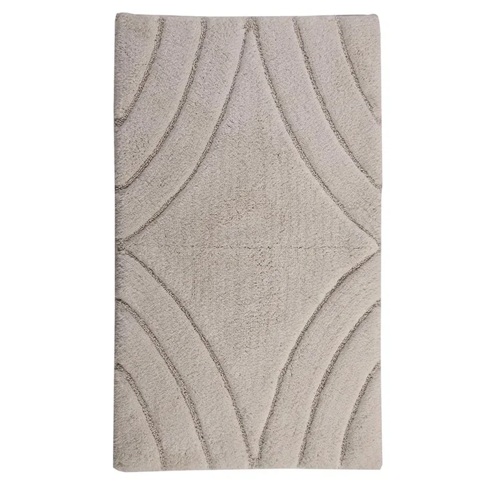 Knightsbridge Diamond 220 GSF Non Skid Back Bath Rug 24 x 40 – Ivory