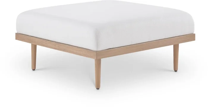 Laguna Resilient Water Resistant Fabric Upholstered Outdoor Patio Ottoman